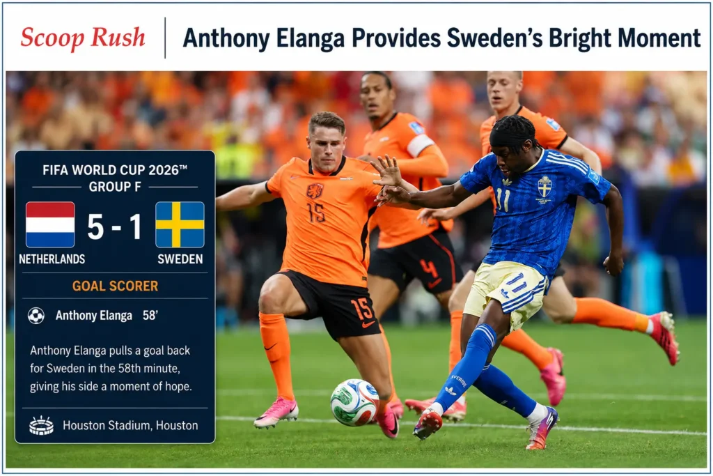 Anthony Elanga Provides Sweden's Bright Moment
