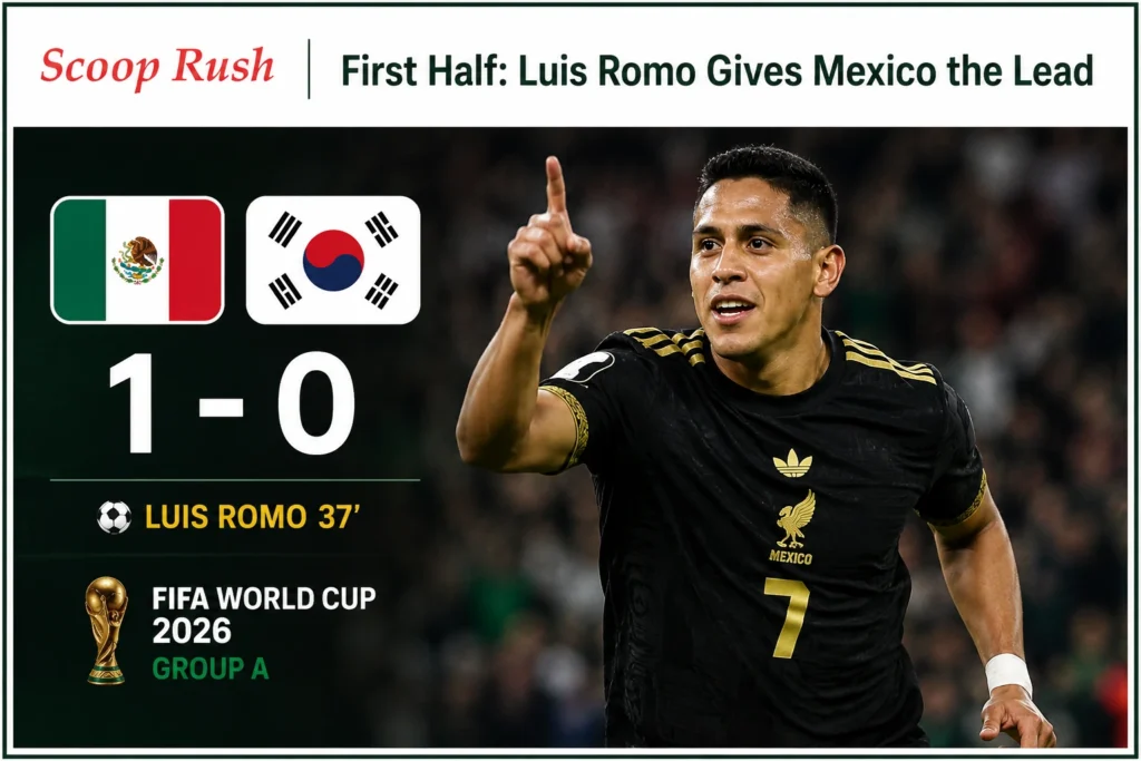 First Half: Luis Romo Gives Mexico the Lead
