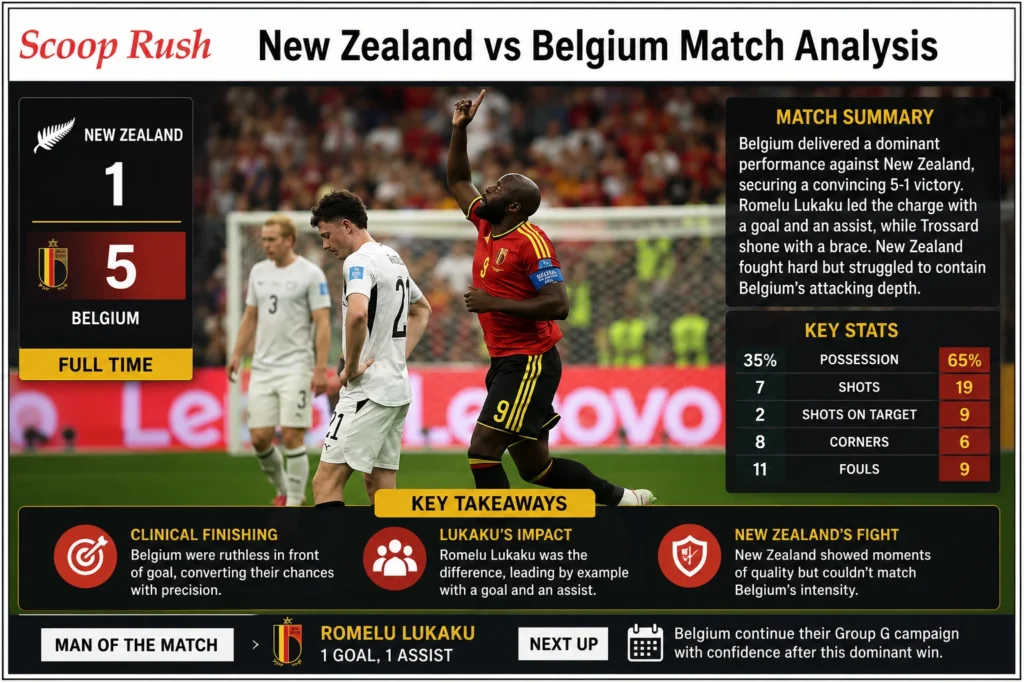 New Zealand vs Belgium Match Analysis