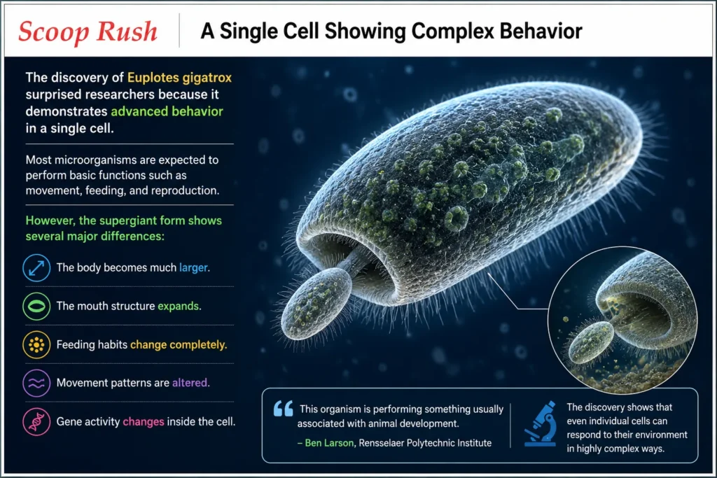 A Single Cell Showing Complex Behavior