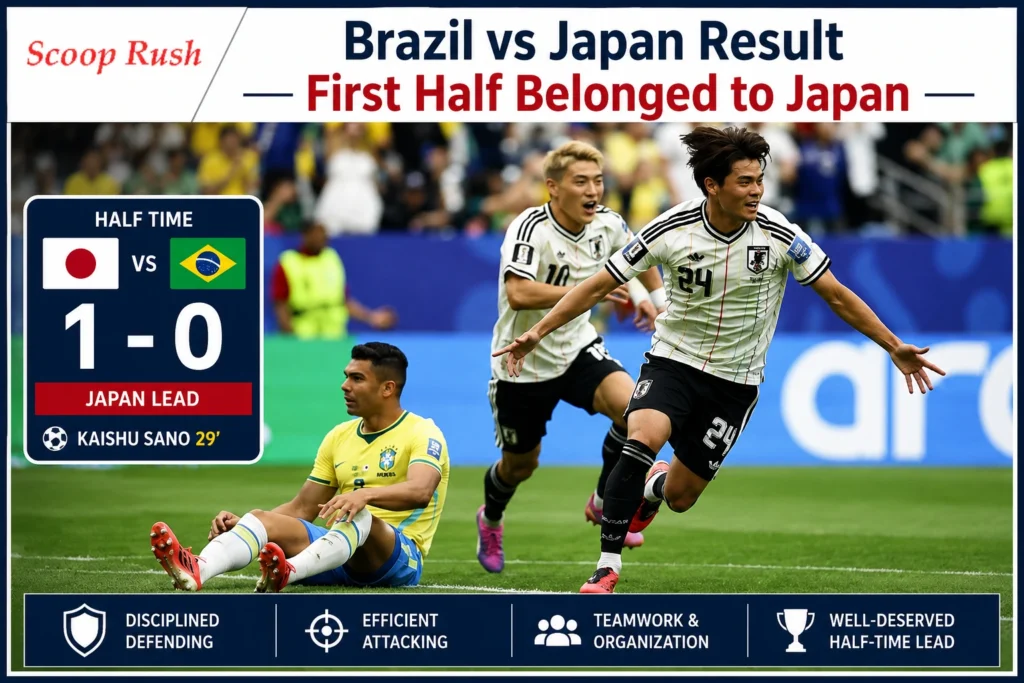 Brazil vs Japan Result First Half Belonged to Japan