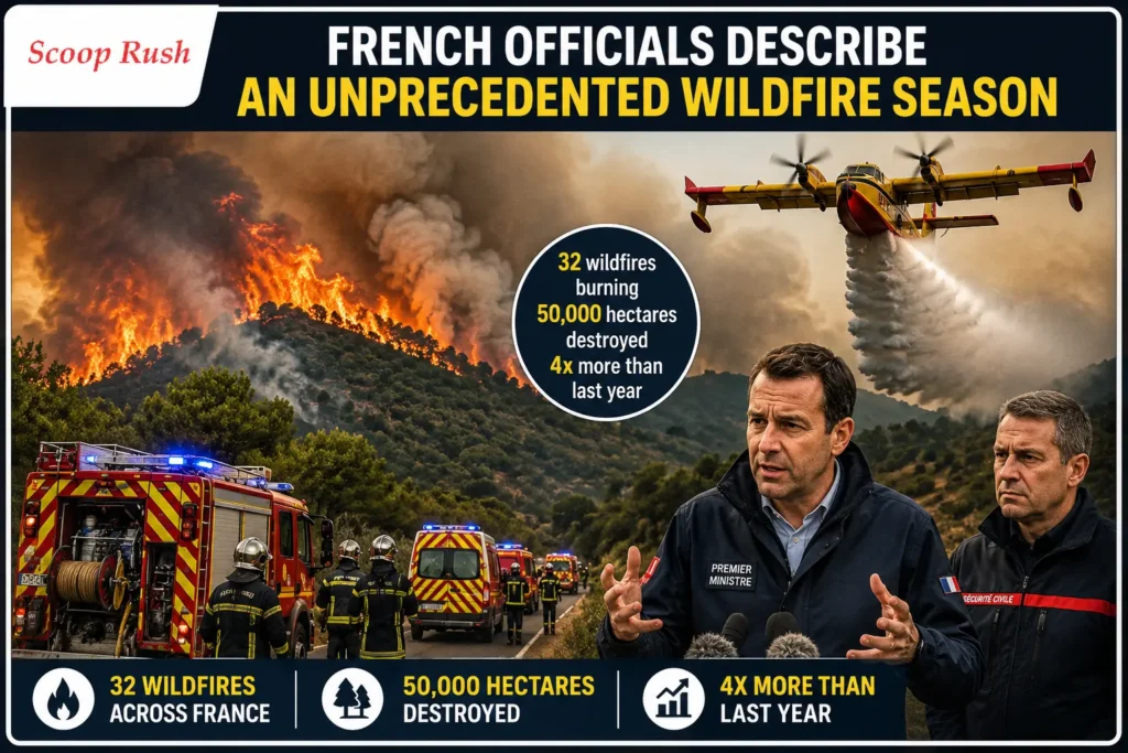 French Officials Describe an Unprecedented Wildfire Season