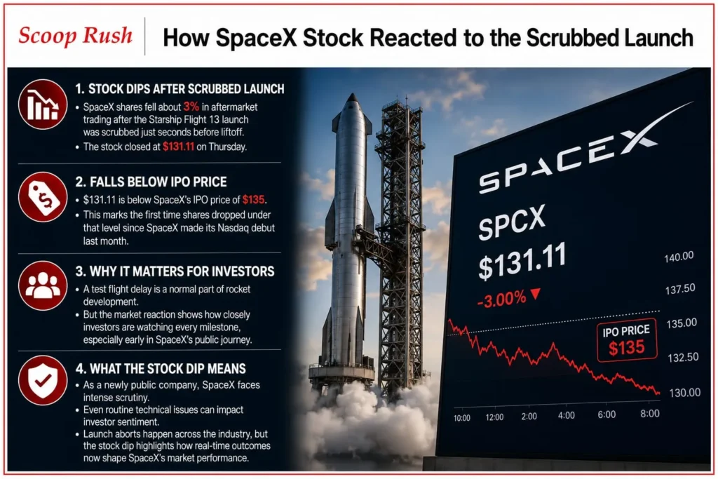 How SpaceX Stock Reacted to the Scrubbed Launch
