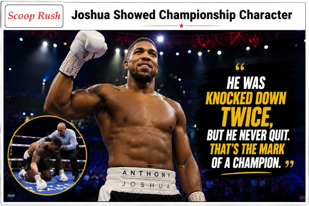 Joshua Showed Championship Character