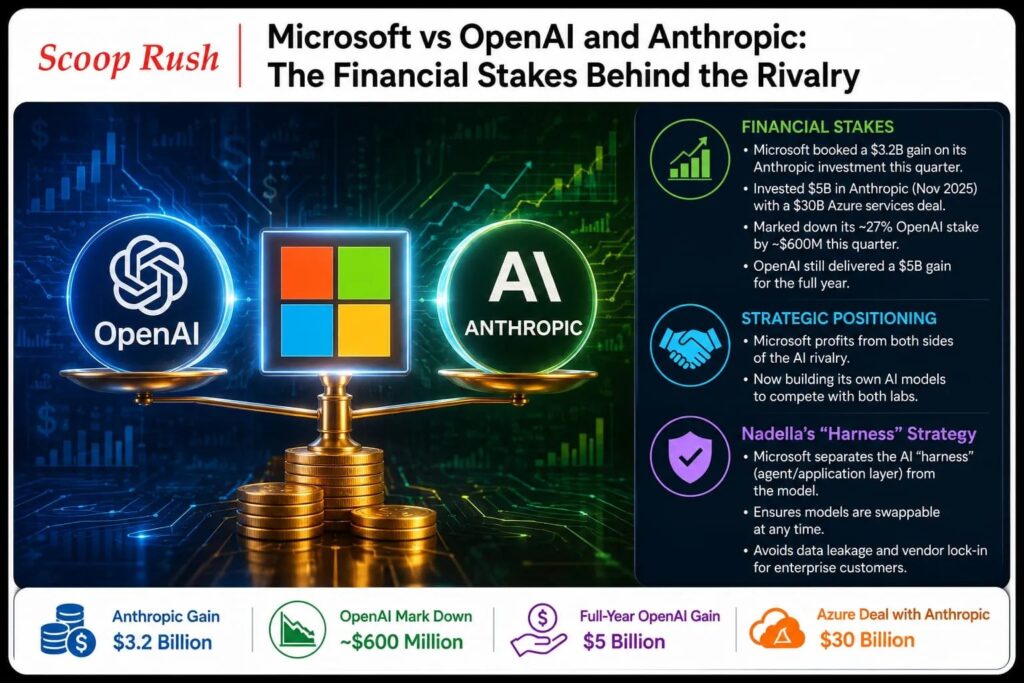 Microsoft vs OpenAI and Anthropic: The Financial Stakes Behind the Rivalry