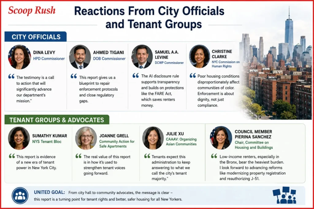 Reactions From City Officials and Tenant Groups