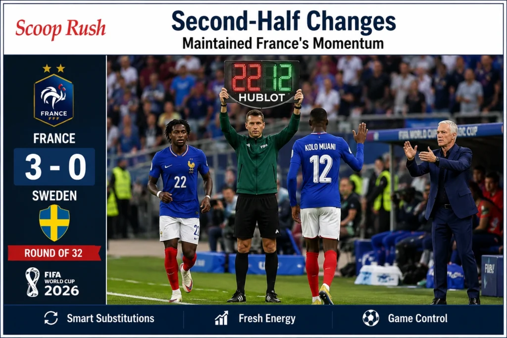Second-Half Changes Maintained France's Momentum