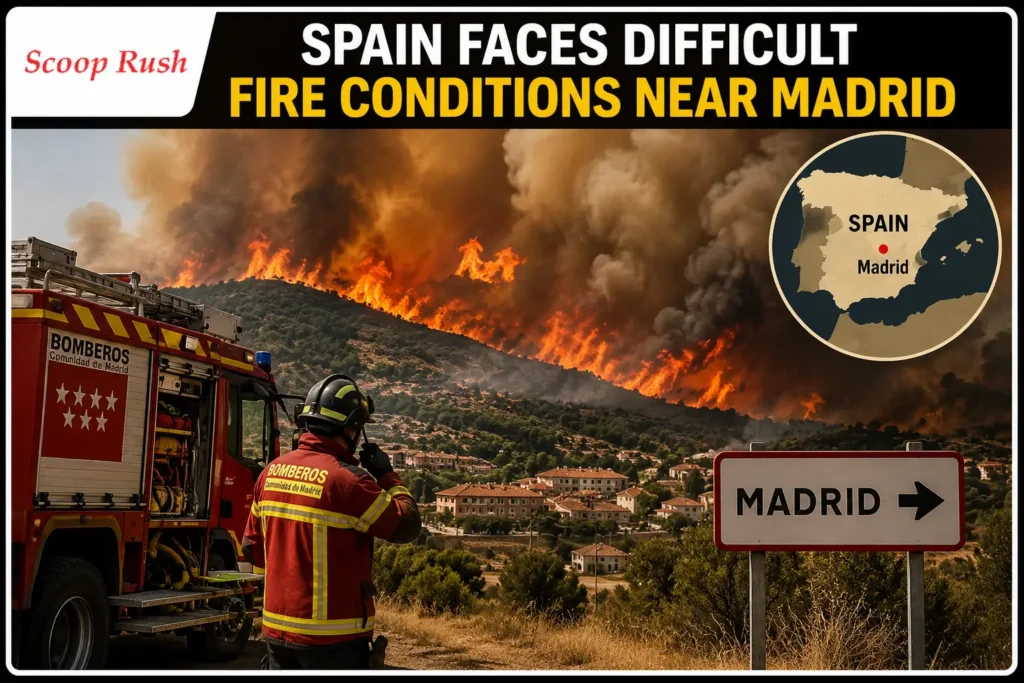 Spain Faces Difficult Fire Conditions Near Madrid