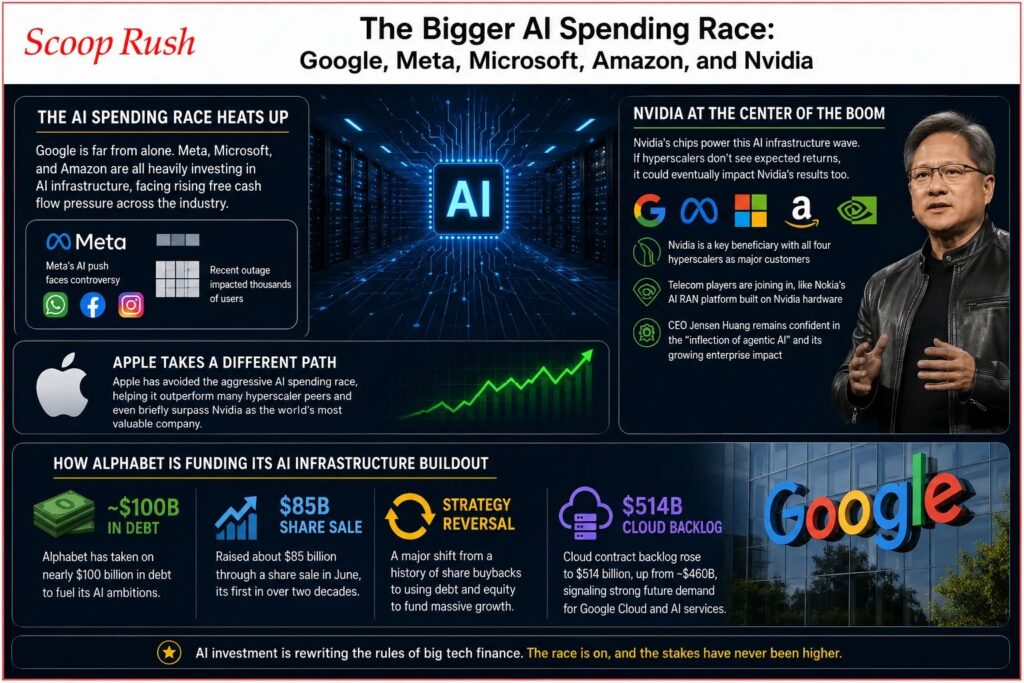 The Bigger AI Spending Race: Google, Meta, Microsoft, Amazon, and Nvidia