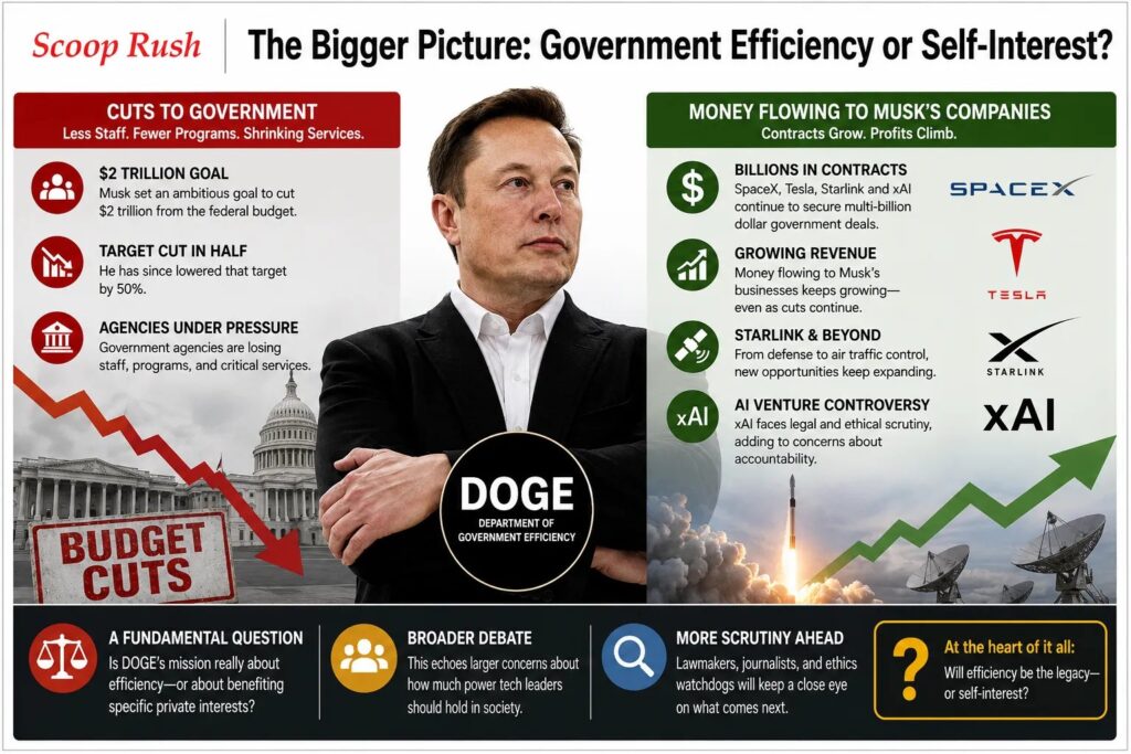 The Bigger Picture: Government Efficiency or Self-Interest?