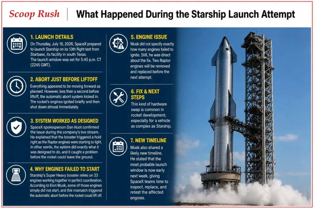 What Happened During the Starship Launch Attempt