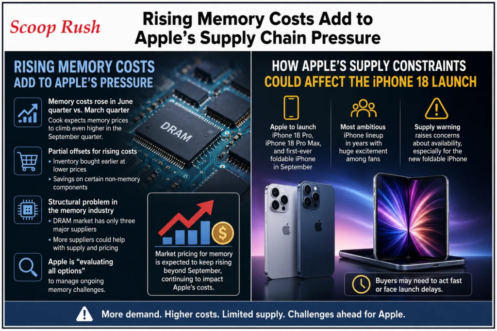 Rising Memory Costs Add to Apple's Supply Chain Pressure