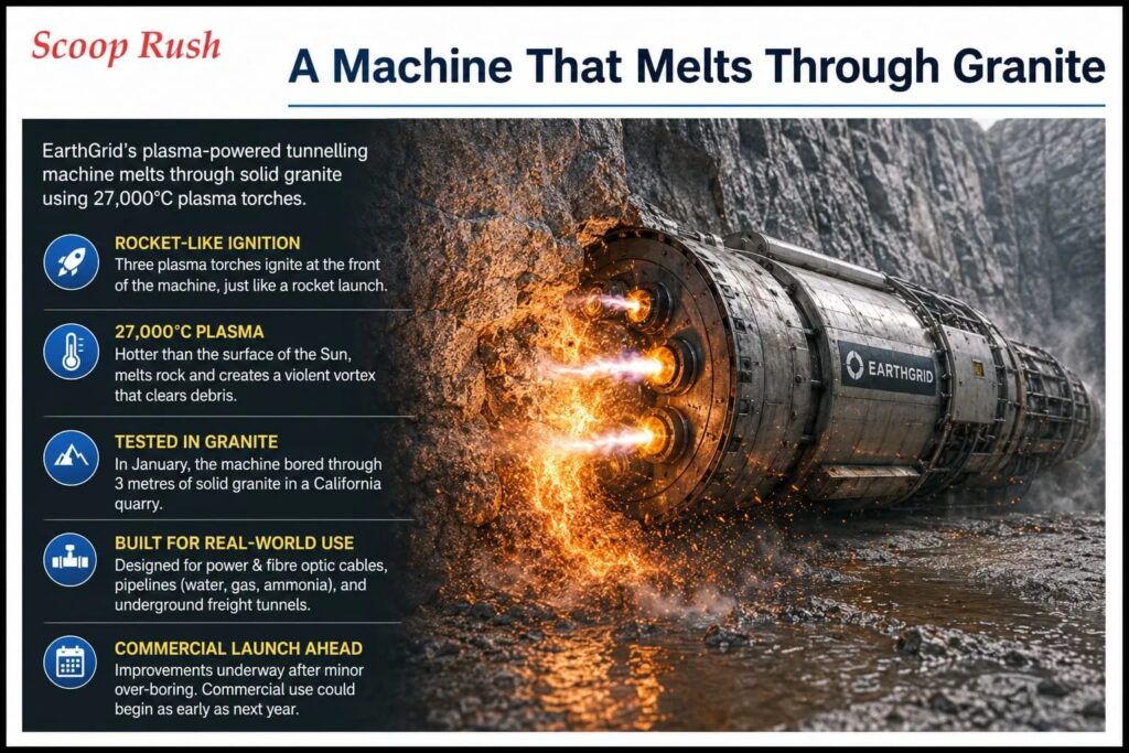 A Machine That Melts Through Granite