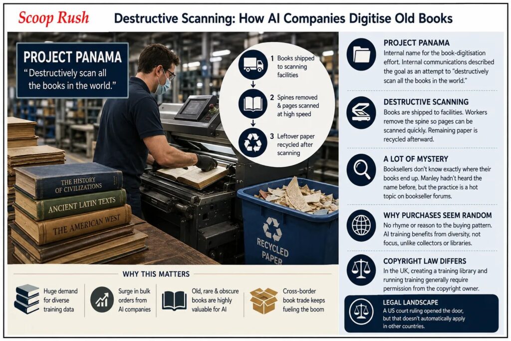 Destructive Scanning: How AI Companies Digitise Old Books