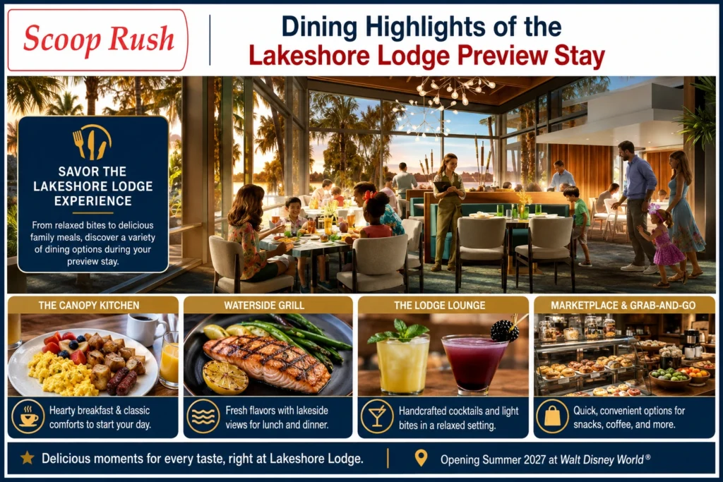 Dining Highlights of the Lakeshore Lodge Preview Stay