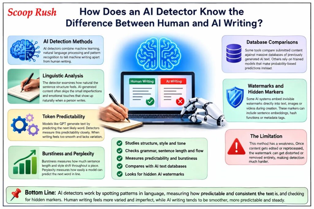 How Does an AI Detector Know the Difference Between Human and AI Writing?