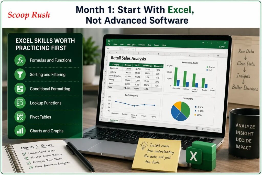 Month 1: Start With Excel, Not Advanced Software