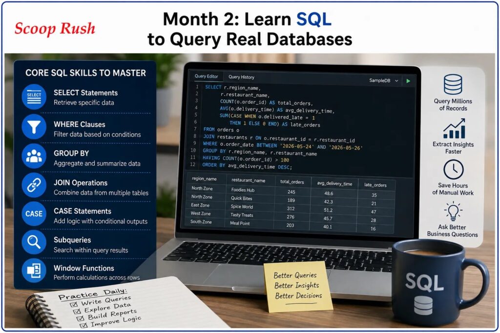 Month 2: Learn SQL to Query Real Databases