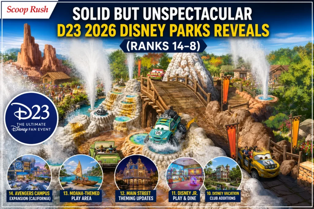 Solid but Unspectacular D23 2026 Disney Parks Reveals (Ranks 14–8)