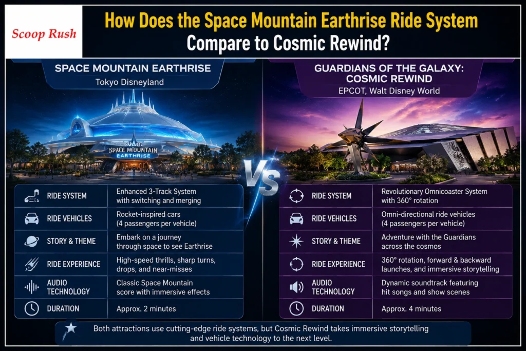 How Does the Space Mountain Earthrise Ride System Compare to Cosmic Rewind?
