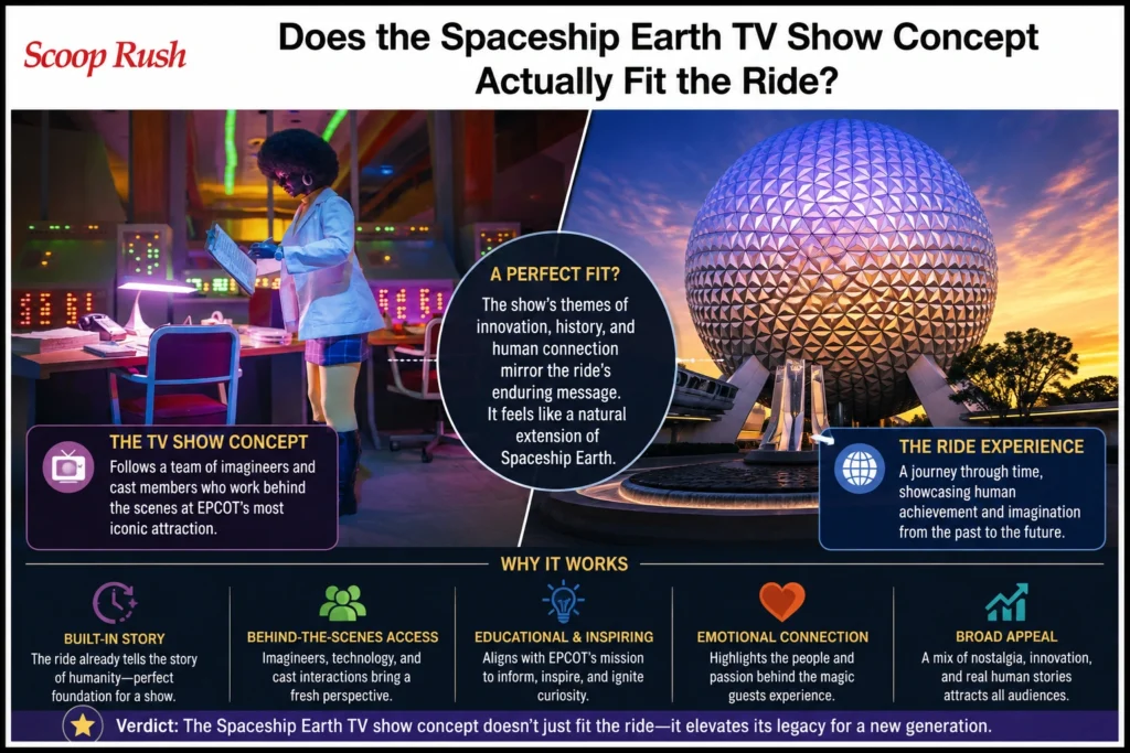 Does the Spaceship Earth TV Show Concept Actually Fit the Ride?