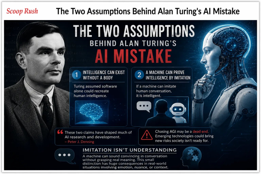 The Two Assumptions Behind Alan Turing's AI Mistake