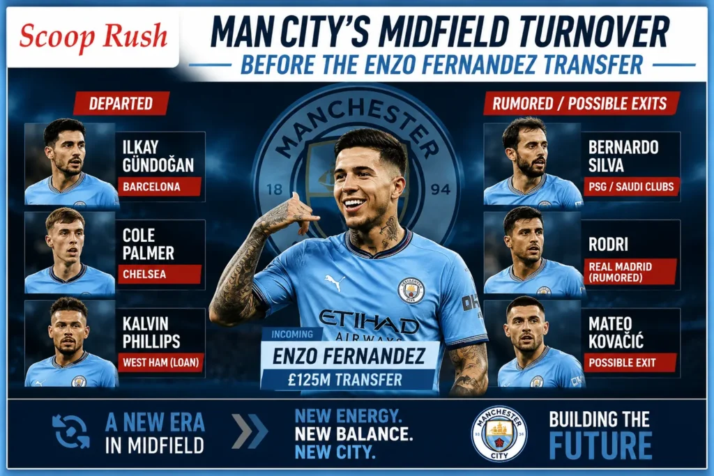 Man City's Midfield Turnover Before the Enzo Fernandez Transfer