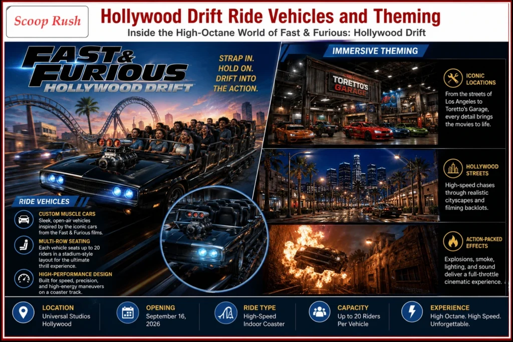 Hollywood Drift Ride Vehicles and Theming