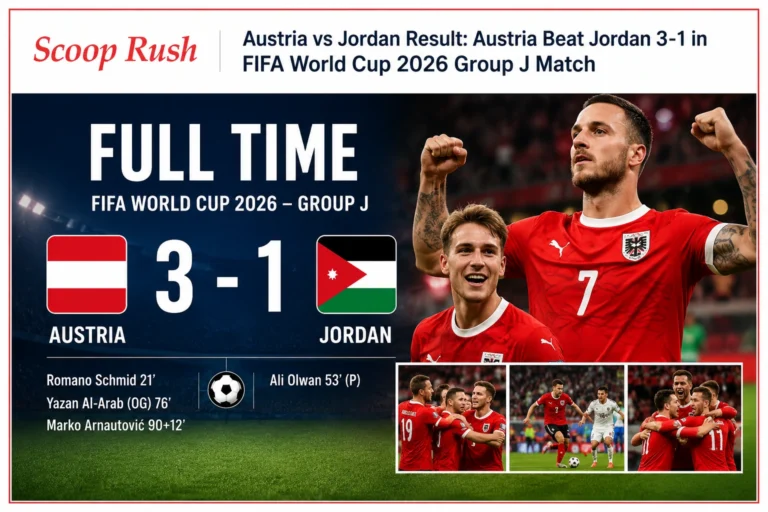 Austria vs Jordan Result: Austria Beat Jordan 3-1 in FIFA World Cup 2026 Group J Match                            