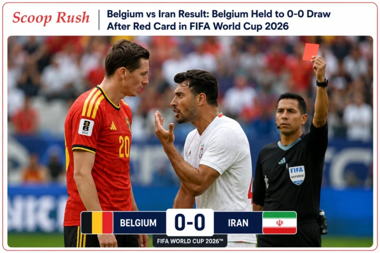 Belgium vs Iran Result: Belgium Held to 0-0 Draw After Red Card in FIFA World Cup 2026                                  