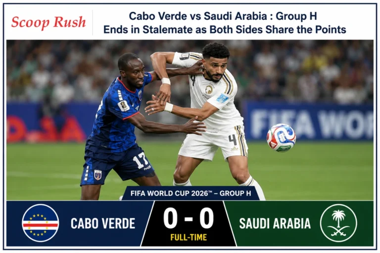 Cabo Verde vs Saudi Arabia : Group H Ends in Stalemate as Both Sides Share the Points