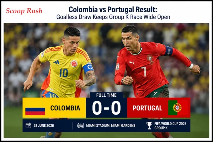 Colombia vs Portugal Result: Goalless Draw Keeps Group K Race Wide Open