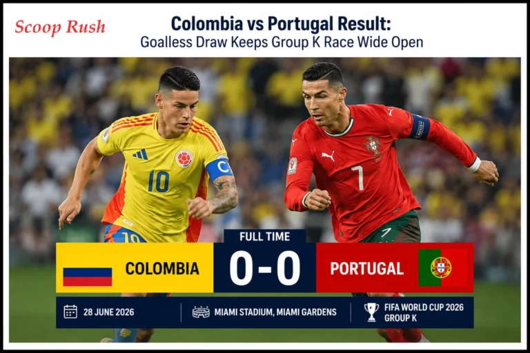 Colombia vs Portugal Result: Goalless Draw Keeps Group K Race Wide Open