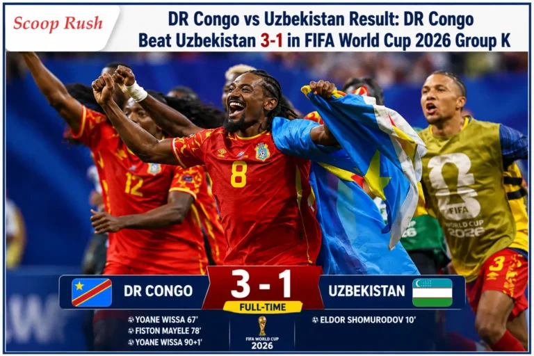 DR Congo vs Uzbekistan Result: DR Congo Beat Uzbekistan 3-1 in FIFA World Cup 2026 Group K