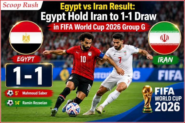 Egypt vs Iran Result: Egypt Hold Iran to 1-1 Draw in FIFA World Cup 2026 Group G
