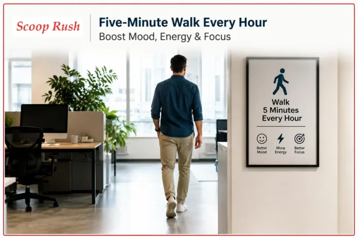 Five-Minute Walk Every Hour: The Simple Habit That May Boost Mood and Reduce Fatigue