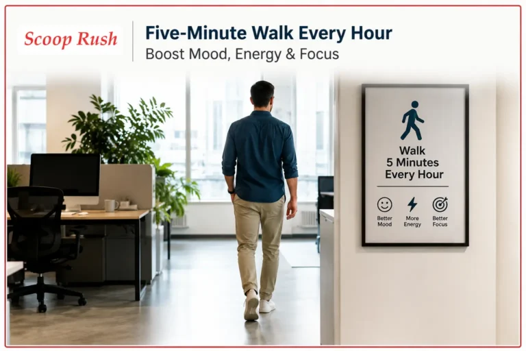 Five-Minute Walk Every Hour: The Simple Habit That May Boost Mood and Reduce Fatigue