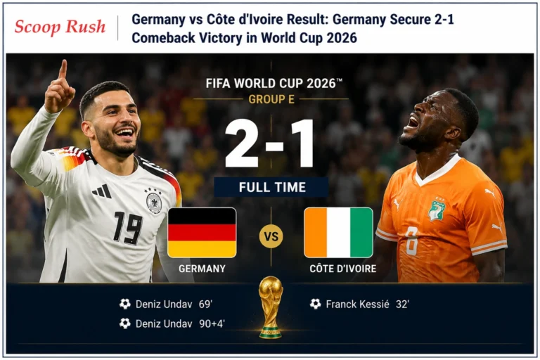 Germany vs Côte d’Ivoire Result: Germany Secure 2-1 Comeback Victory in World Cup 2026