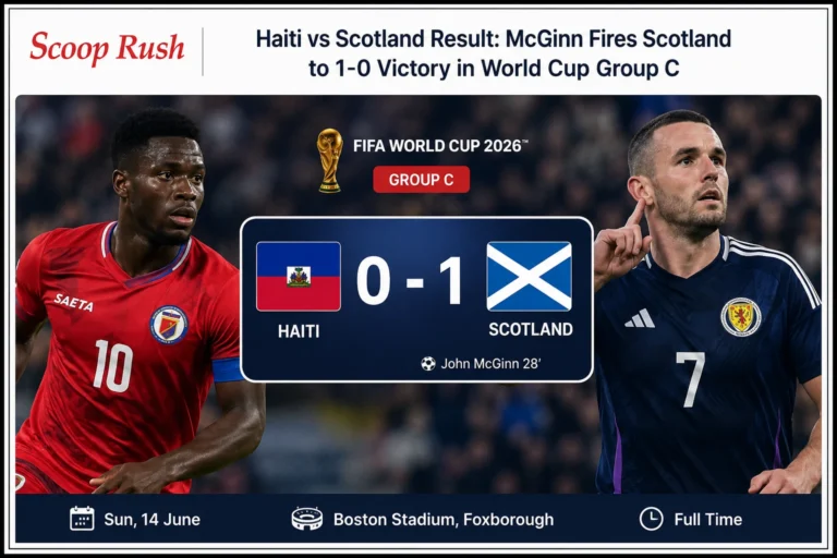 Haiti vs Scotland Result: McGinn Fires Scotland to 1-0 Victory in World Cup Group C 