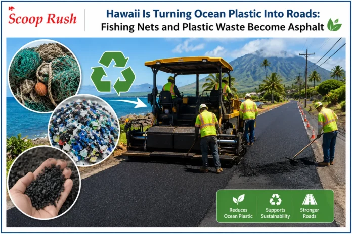 Hawaii Is Turning Ocean Plastic Into Roads: Fishing Nets and Plastic Waste Become Asphalt