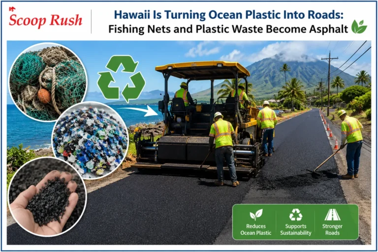 Hawaii Is Turning Ocean Plastic Into Roads: Fishing Nets and Plastic Waste Become Asphalt