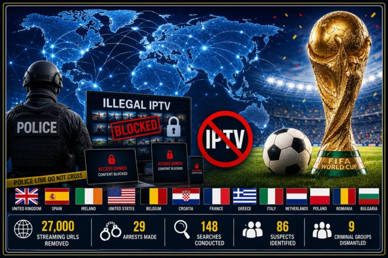 IPTV Crackdown Before 2026 World Cup: 27,000 Illegal Streaming Sites Shut Down in Major International Operation