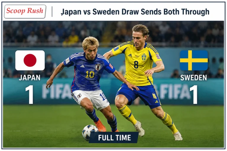 Japan vs Sweden Draw Sends Both Through