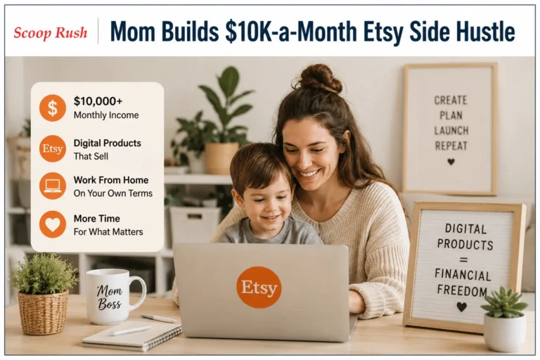 Mom Turns Etsy Side Hustle Into $10,000-a-Month Passive Income Business