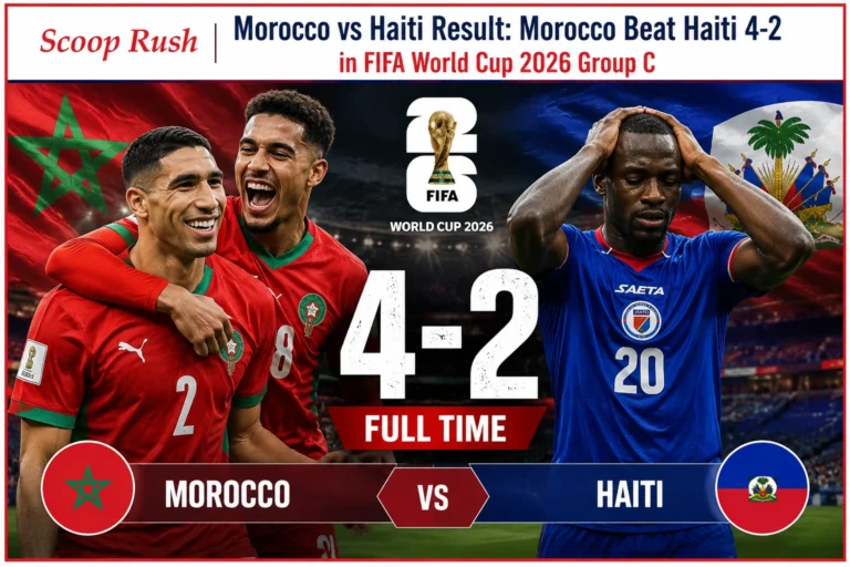 Morocco vs Haiti Result: Morocco Beat Haiti 4-2 in FIFA World Cup 2026 Group C