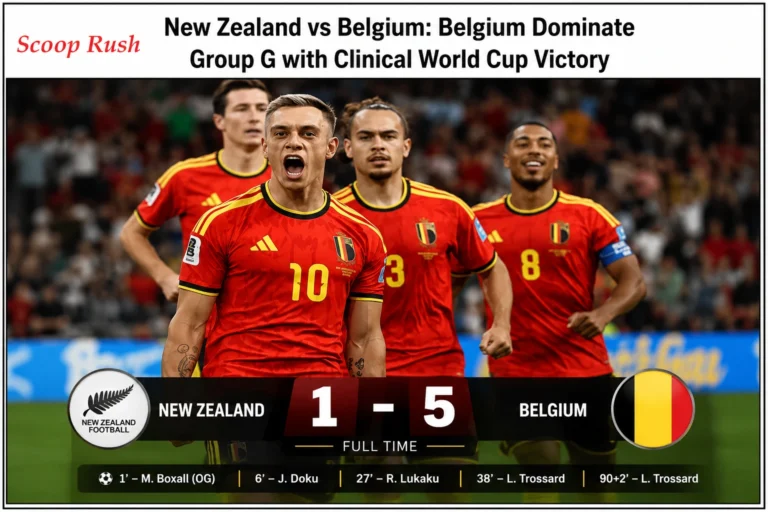 New Zealand vs Belgium: Belgium Dominate Group G with Clinical World Cup Victory