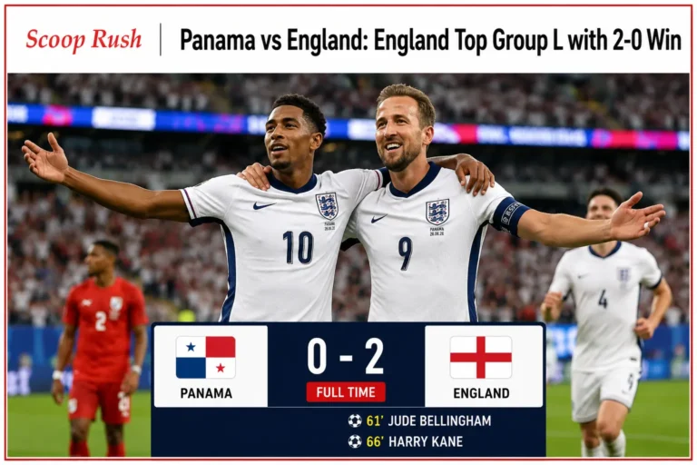 Panama vs England: Three Lions Beat Panama 2-0 to Top Group L at FIFA World Cup 2026