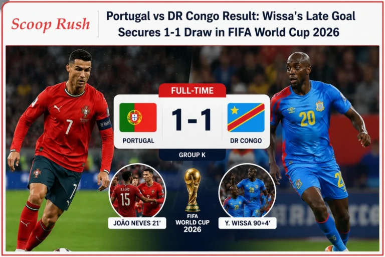 Portugal vs DR Congo Result: Wissa Late Goal Secures 1-1 Draw in FIFA World Cup 2026 