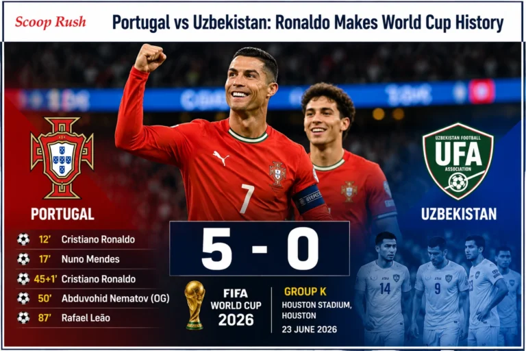Portugal vs Uzbekistan: Ronaldo Makes World Cup History in 5-0 Victory