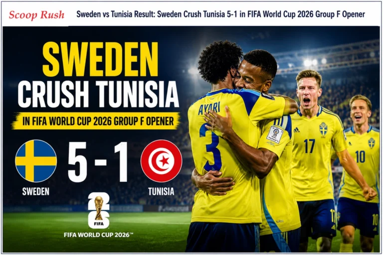 Sweden vs Tunisia Result: Sweden Thrash Tunisia 5-1 in FIFA World Cup 2026